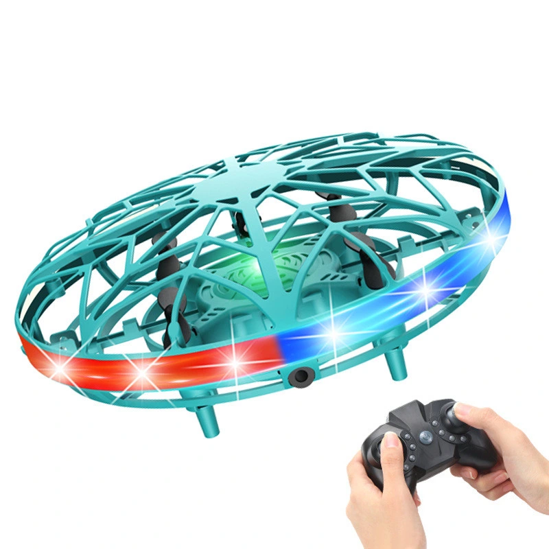 Funny Gifts LED Hand Operated Sensor Aircraft Drone for Kids or Adults 360 Degree Flip Easy Indoor Small UFO Toy Flying Ball Drone Toy