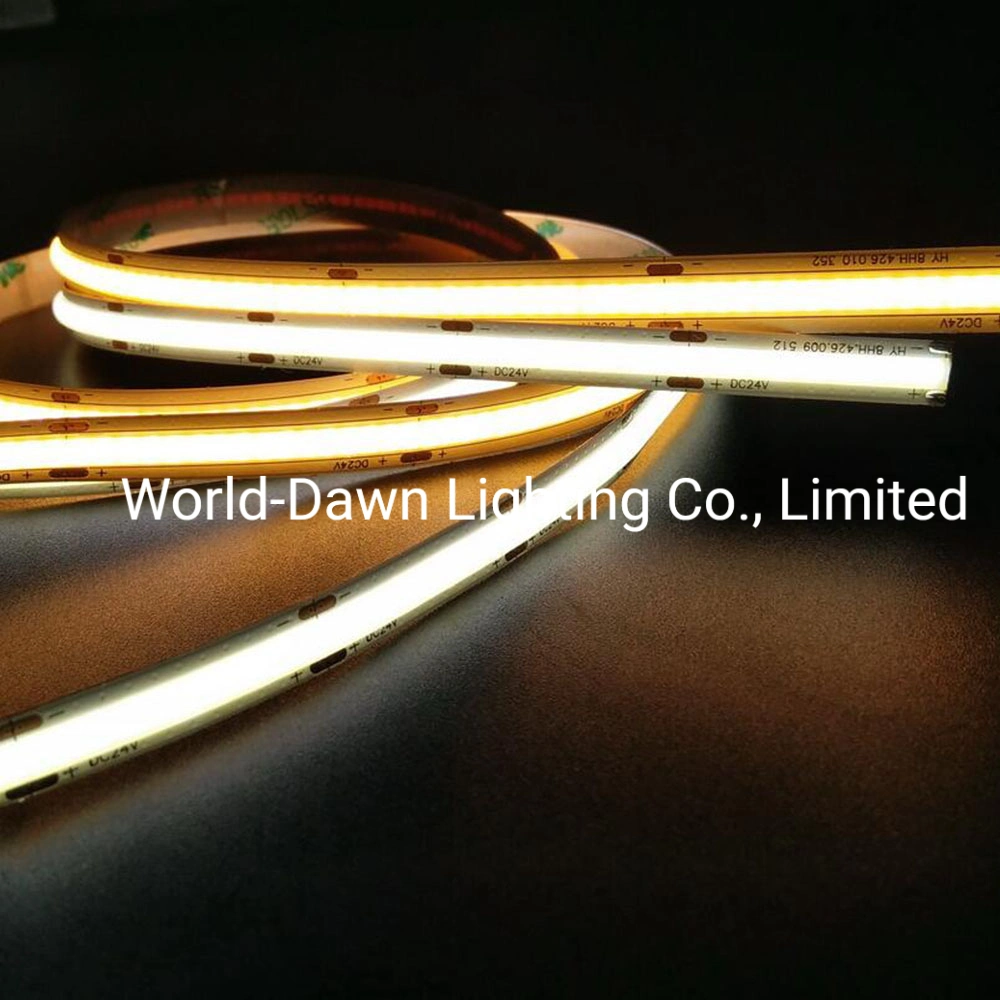 New COB Low Voltage CRI80 90-100lm/W W/Ww Cheap Price IP20 20V 9-11W/M LED Flexible Rope Strip Light