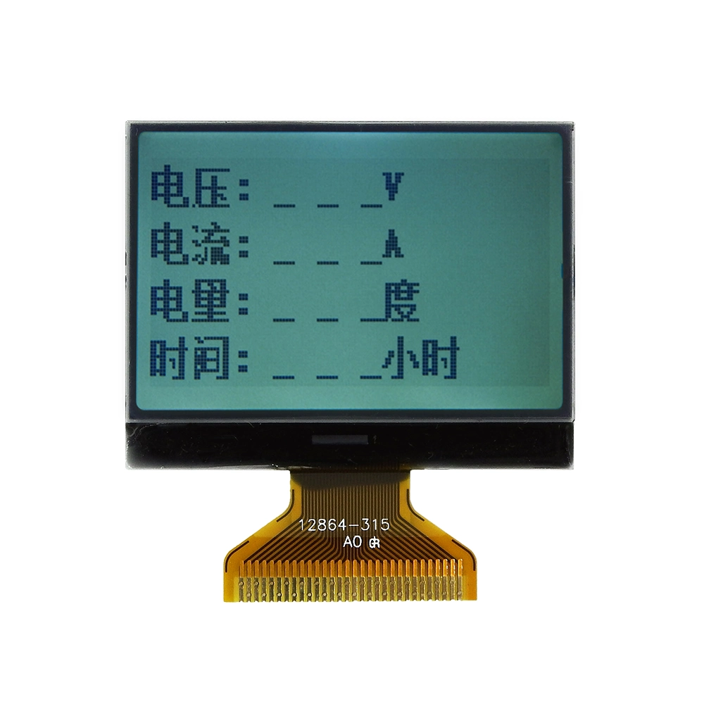 30 Pin 8-Bit Parallel Interface Ist3004 FSTN Thin LCD FPC LCD Display 128X64 Cog