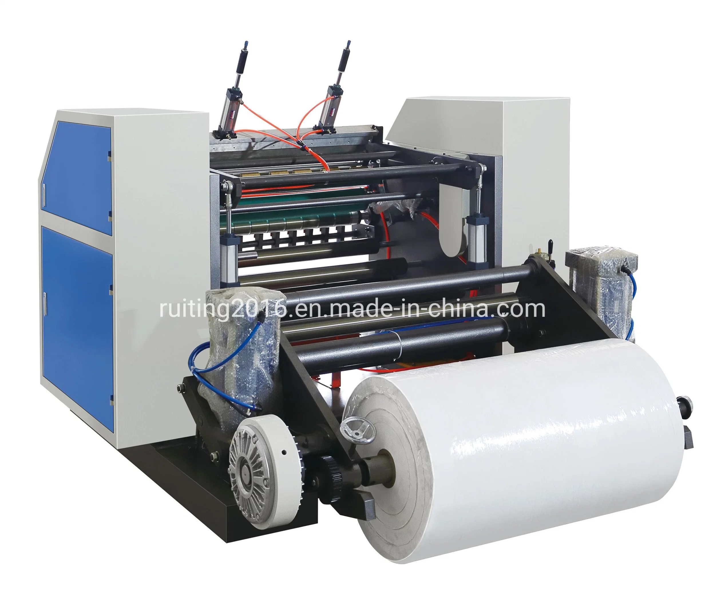 Registro de los cajeros automáticos de rebobinado de rollos de papel de la máquina cortadora longitudinal con Coreless retroceder