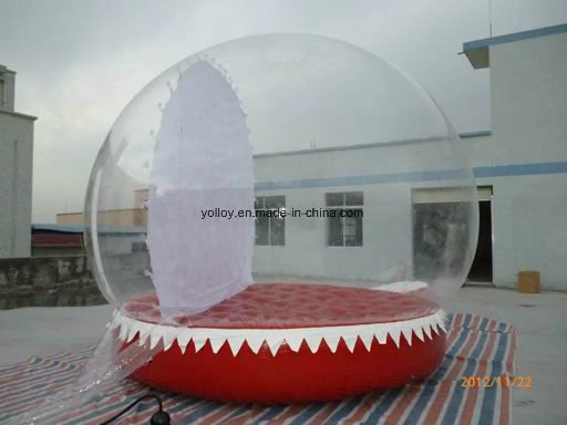 Bola de nieve transparente inflable para decoración de Navidad