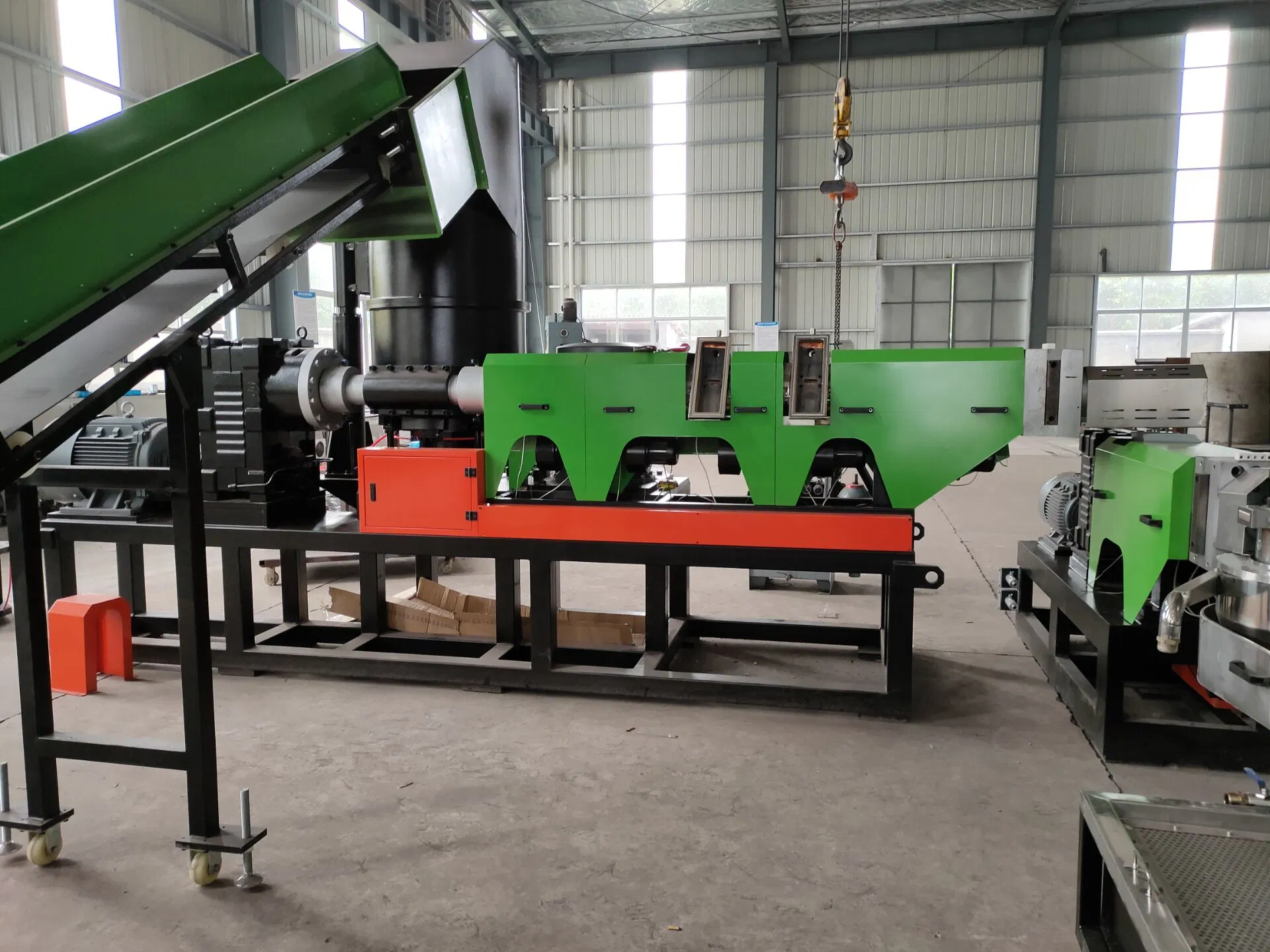 500kg/H LDPE PE PP Film Bags Waste Plastic Pelletizing Granulating Machine