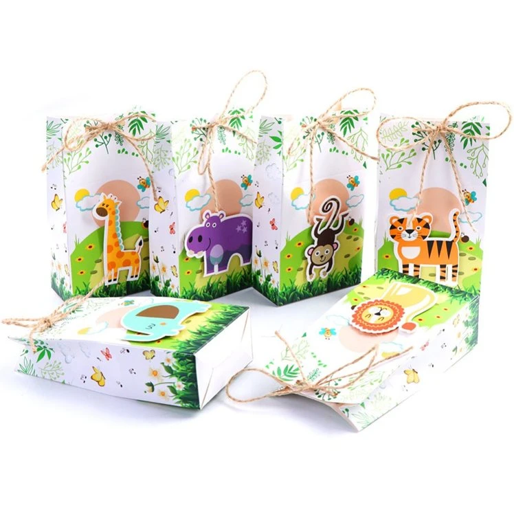 Jungle Party Decoration Baby Shower Birthday Animal Theme Party Favor Box