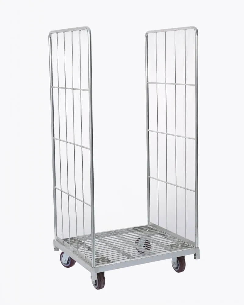 Entrega almacenamiento logístico Galvanizado Metal Roll contenedor / Mesa de carrito