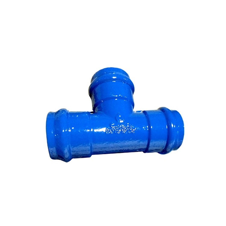 En 545 Ductile Iron Casting Di PVC Pipe Fitting Double Socket Tee with One Flange