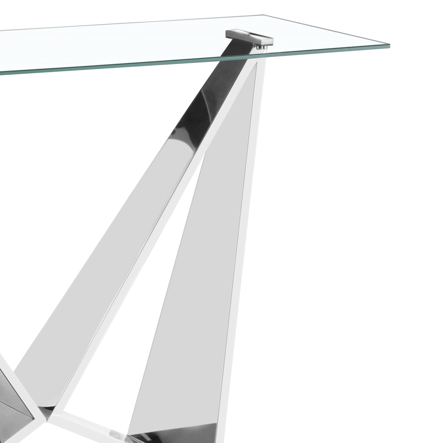 Glass Stainless Steel Console Table Modern with Mirror Home Furniture