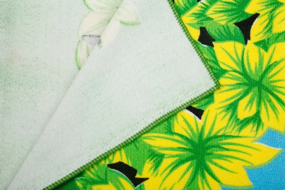 Hot Selling Popular Custom Comfortable Digital Sublimation Printed Sand Free Quick Dry Microfiber Cotton Beach Towels