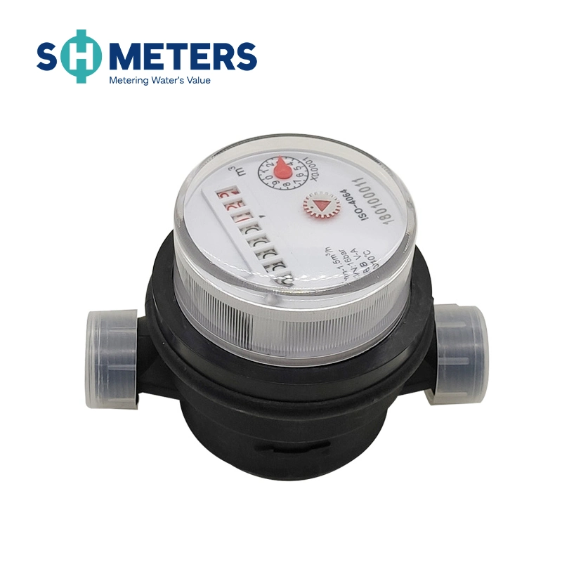 China Supply DN15-DN25 agua plástica de tipo seco de un solo chorro mecánica Metro