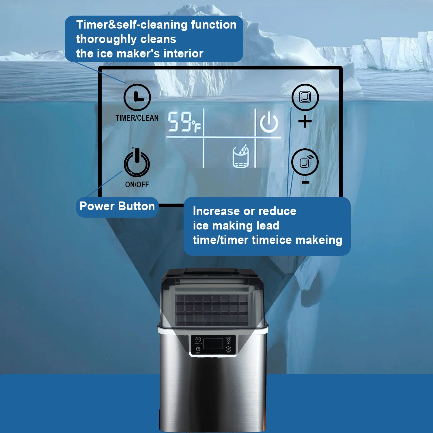 Непосредственно у производителя OEM/ODM малых Ice Cube Maker машины 20кг/24h 110V-240V