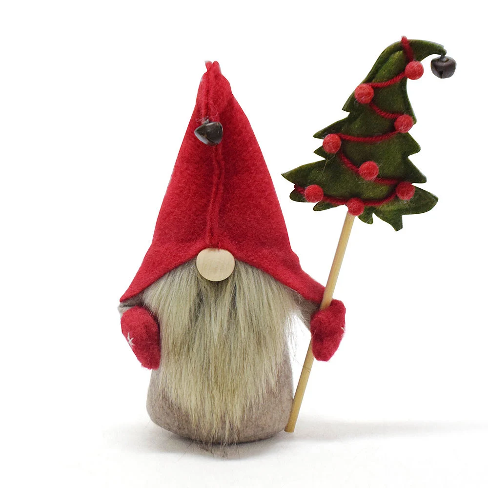 Frohe Weihnachten Dekor Produkt Weihnachten Noel Santa Claus Red Gonk Plüsch niedlichen Gnomen Geschenke mit Weihnachtsbaum