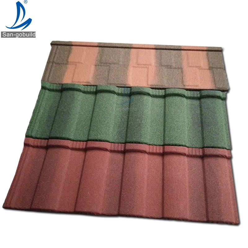 Roman Sheet West Africa Crushed Granite Stone Coated Zinc Aluminium Alloy Roof Tiles Noise Proof Metal Building Materials for Roofer Installer