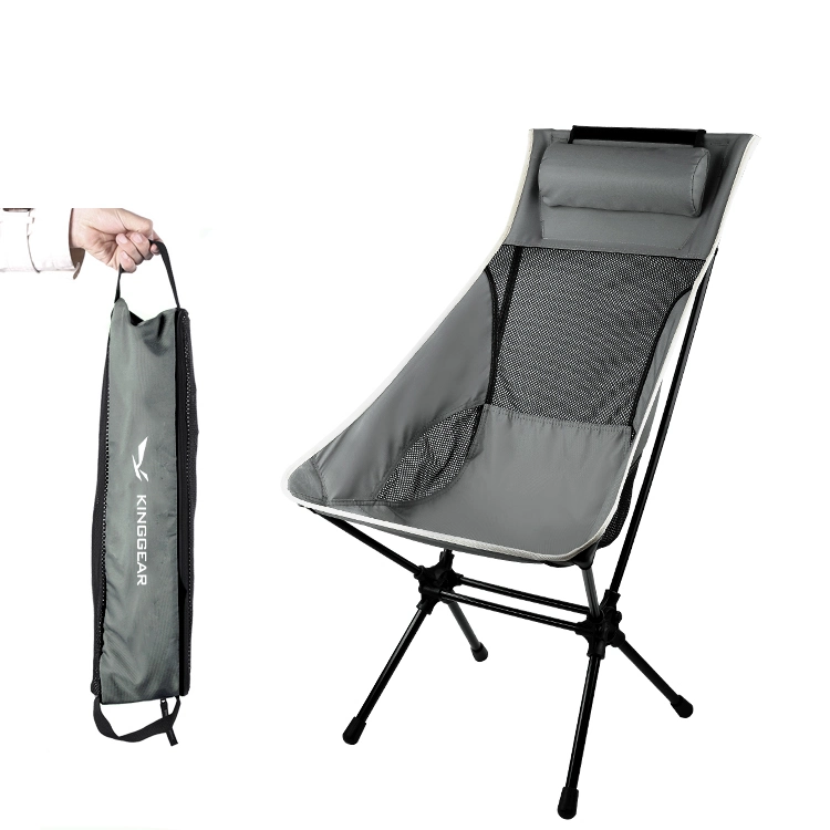 Kinggear Lightweight Portable High Back Camping Folding Moon Chair for Picnic