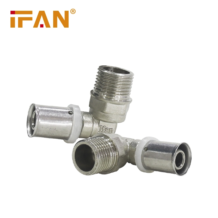 IFAN Großhandel Messing Crimp Fittings 16-32mm Messing Pex Crimp Fittings