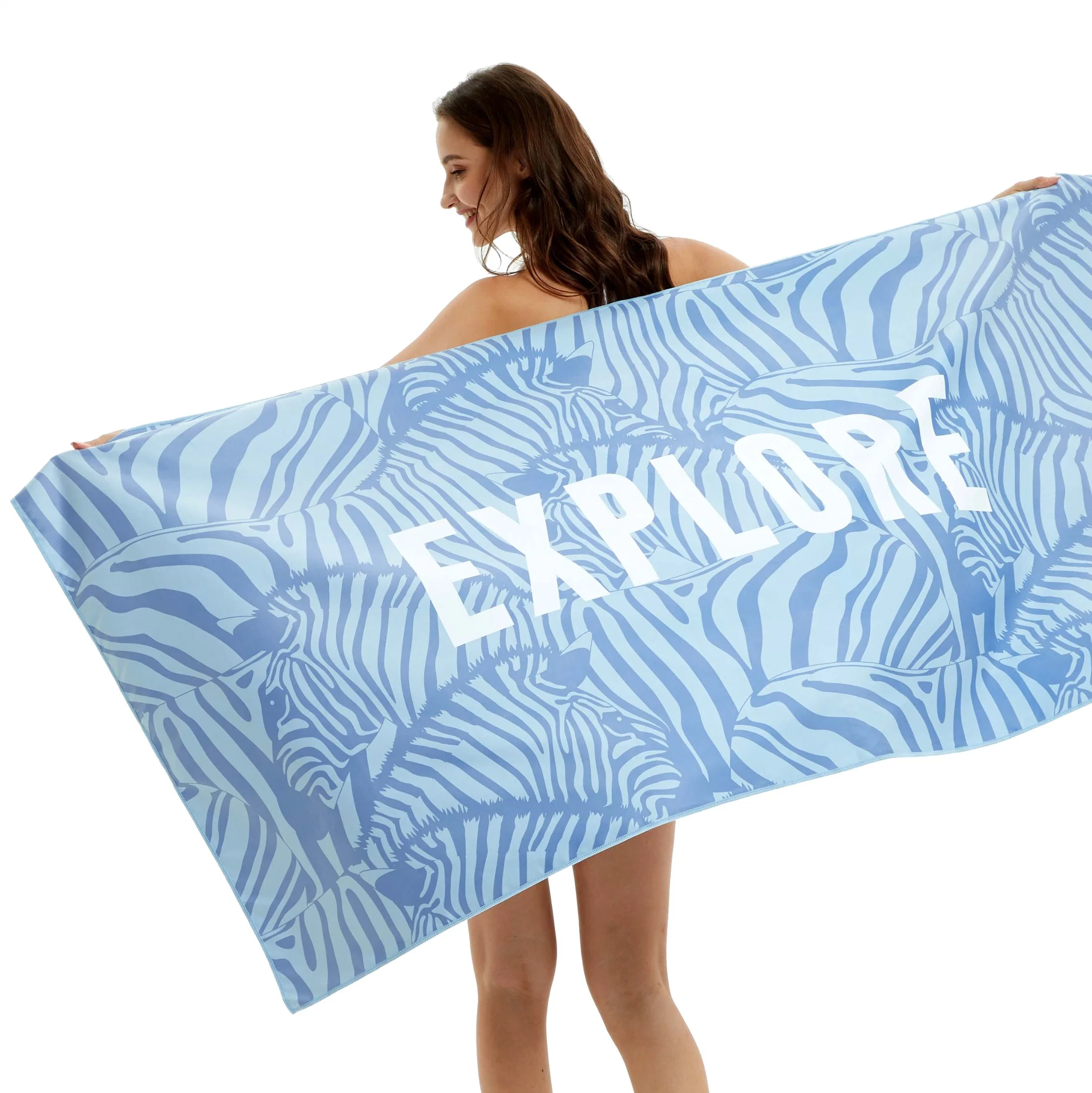 Promotional Multi Functional Custom Printing Microfiber Large Beach Towels