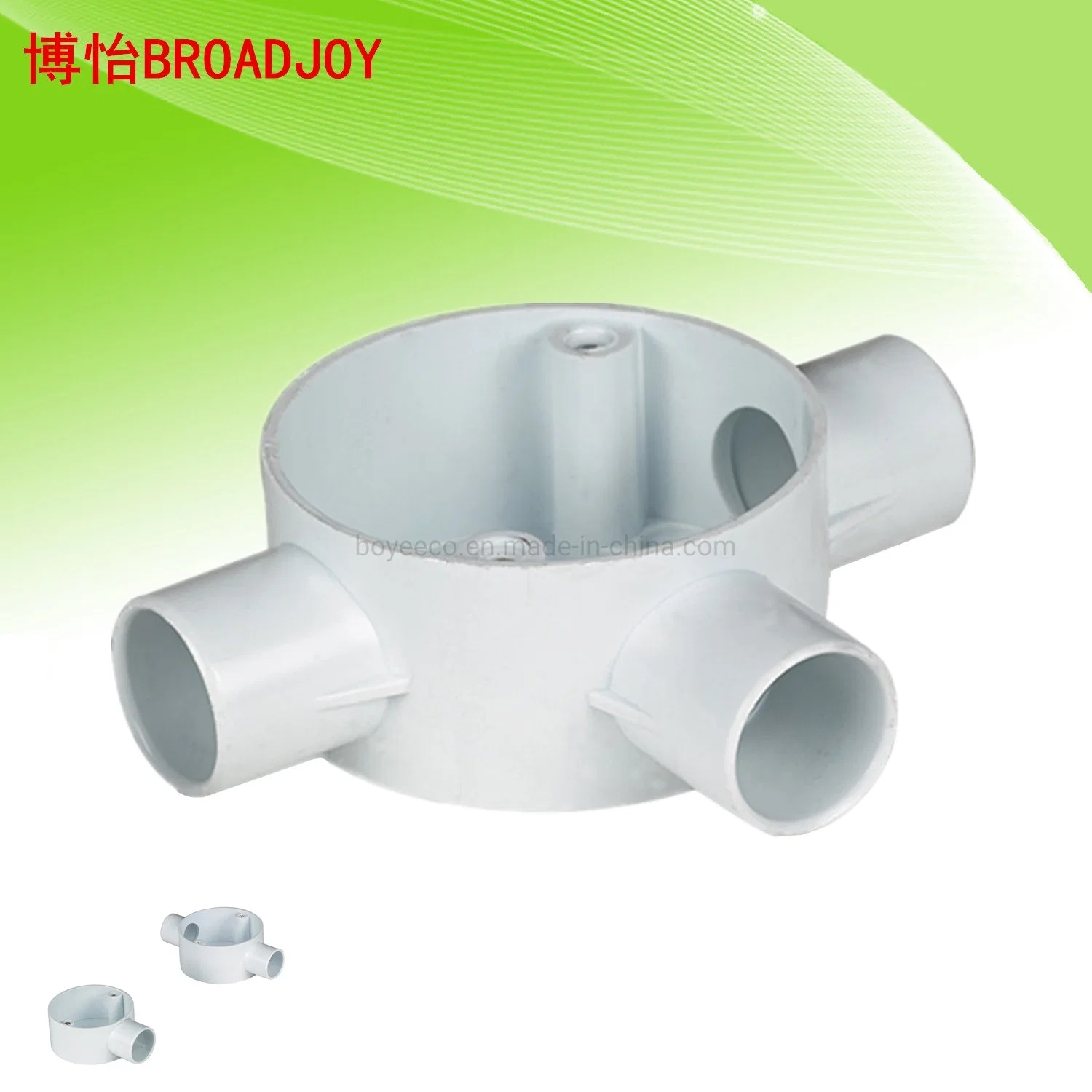 Four Way Electrical PVC Pipe Accessories Circle Box