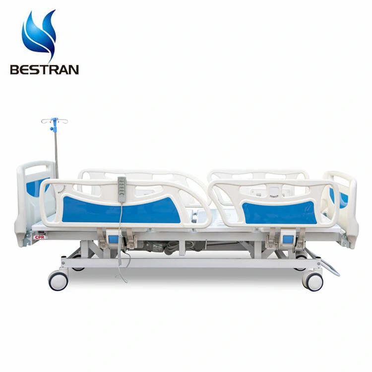 ABS Headboard Adjustable Medical Equipment Furniture Five Function Electric Hospital Furniture ICU Bed