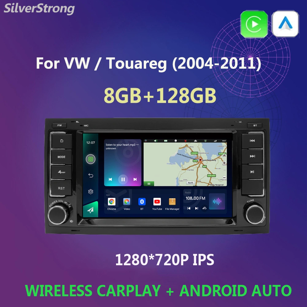 7"HD IPS Android 10 Car GPS Navigation for Volkswagen Touareg Multivan WiFi Bluetooth Radio Stereo Multimedia Wireless Carplay Android Auto