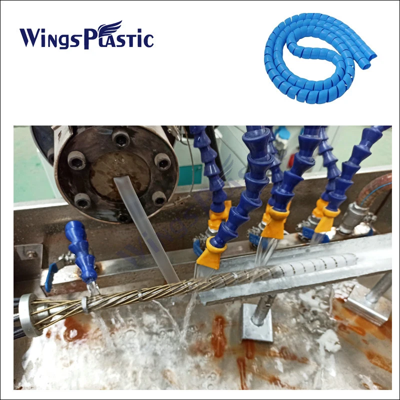 Plastic Spiral Cable Wrap PE Cable Wire Sleeves Spiral Cable Pipe Extrusion Machine