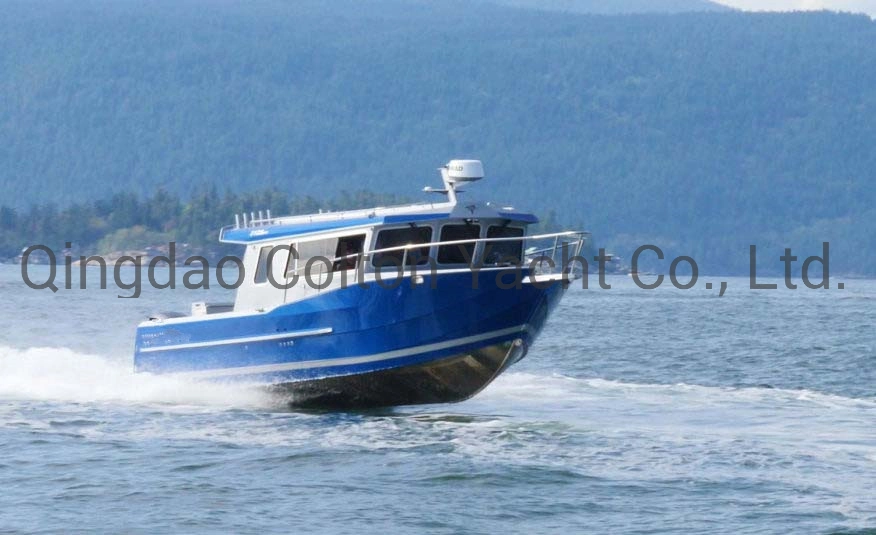 Barco de pesca de aluminio de alta mar y el barco de pasajeros con cabina