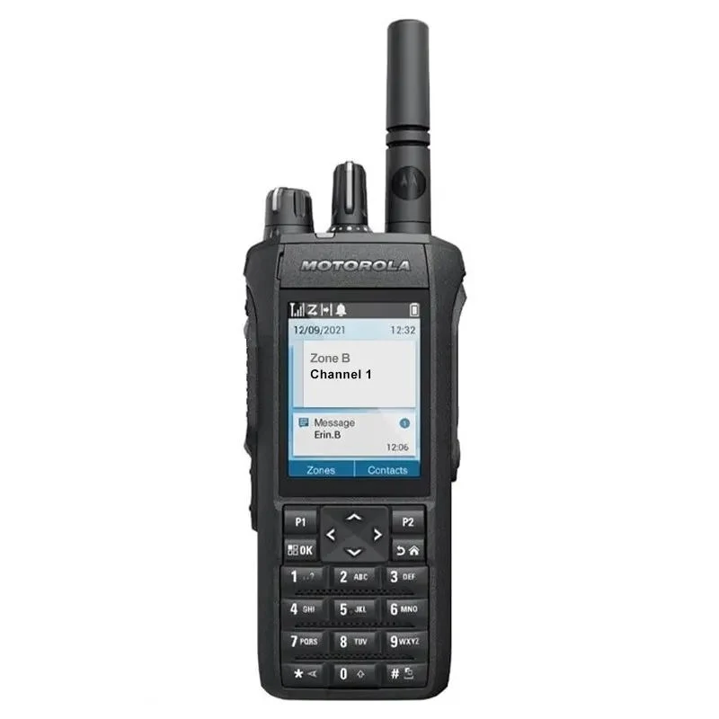 Оптовая продажа Оригинал DMR R7 Радиоприемник GPS Портативный радиопередатчик Intercom водонепроницаемый Портативная радиостанция двусторонней радиосвязи UHF, ОВЧ, двухдиапазонная WiFi, радиодуплея Для Business Office R7