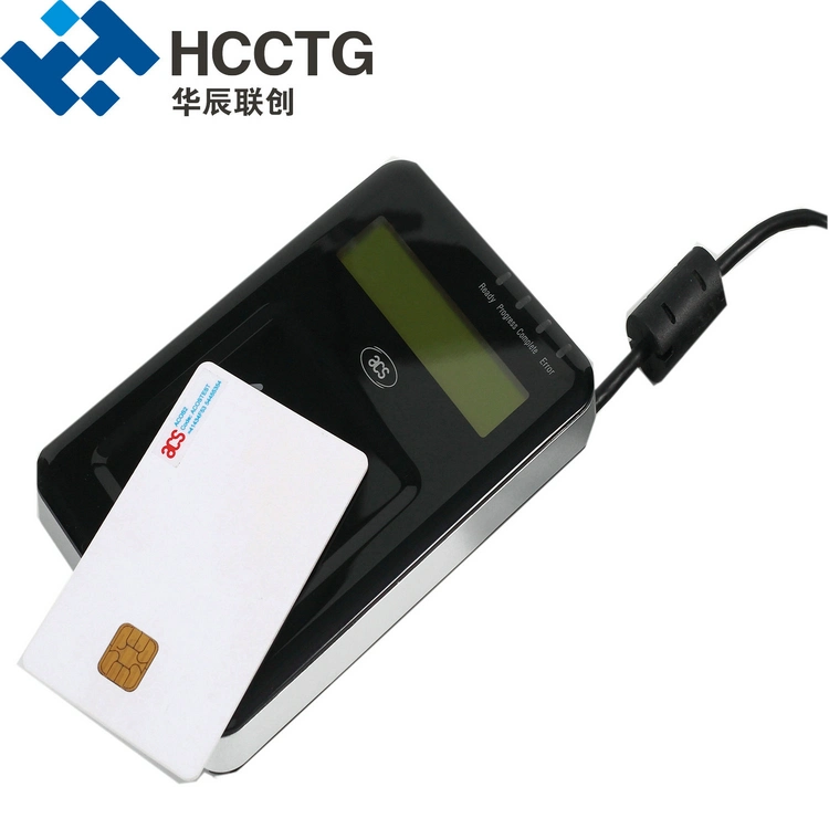 التحكم في الوصول إلى شاشة LCD دعم USB المتصل بالكمبيوتر ISO14443 وFelica قارئ بطاقة NFC (ACR1222L)