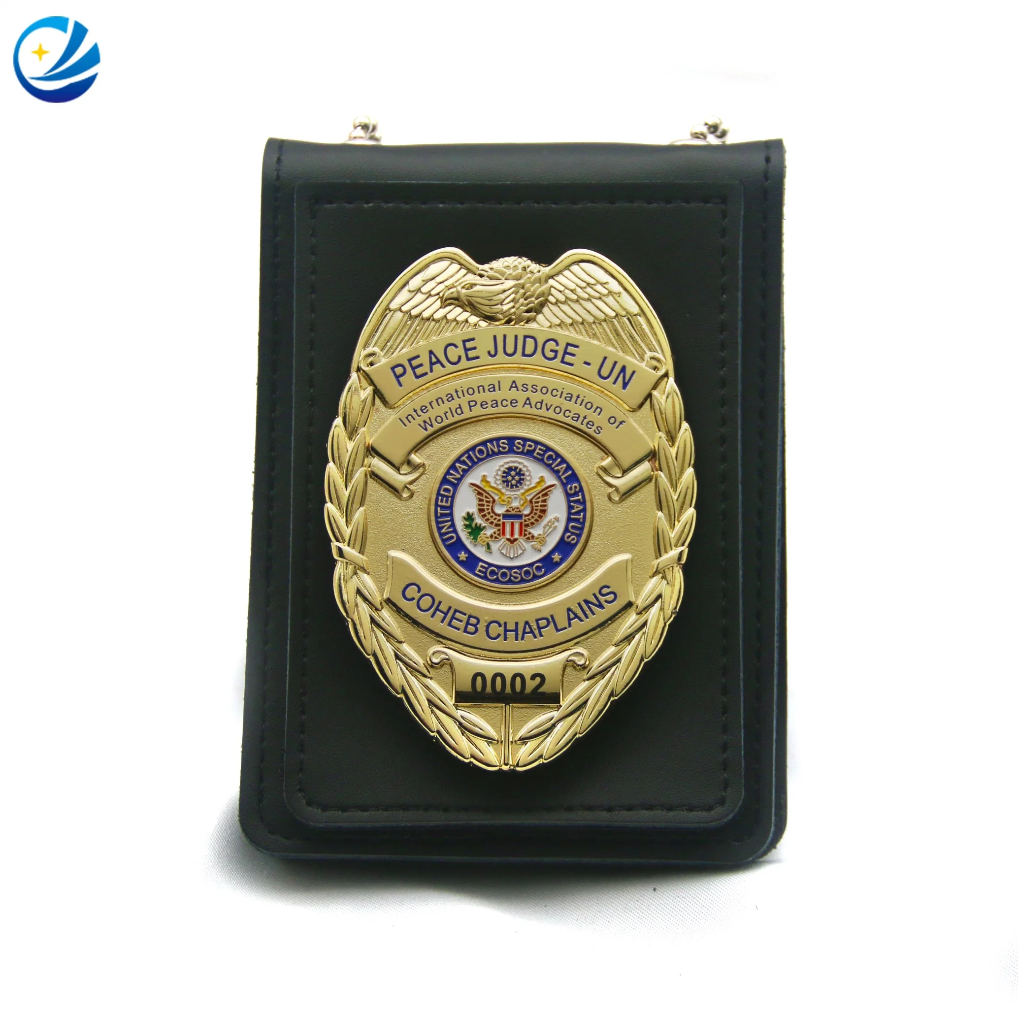 Original Factory Personalisierte Personalisierte Sublimation Logo Abzeichen der militärischen Sicherheit Offizier Emaille Lapel Pin Name Magnetic Metal Police Abzeichen W Brieftasche Abzeichen