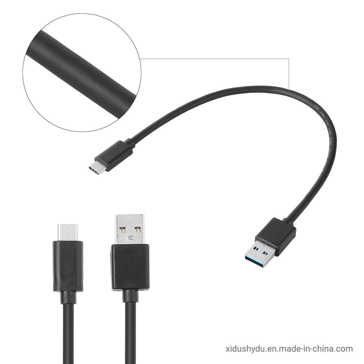 3A USB 3.0 a-C Type Charging Adapter Data Transmission Cable