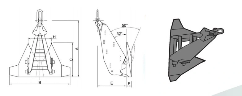 4000kg Offsore Anchor High quality/High cost performance Marine Manufacturer