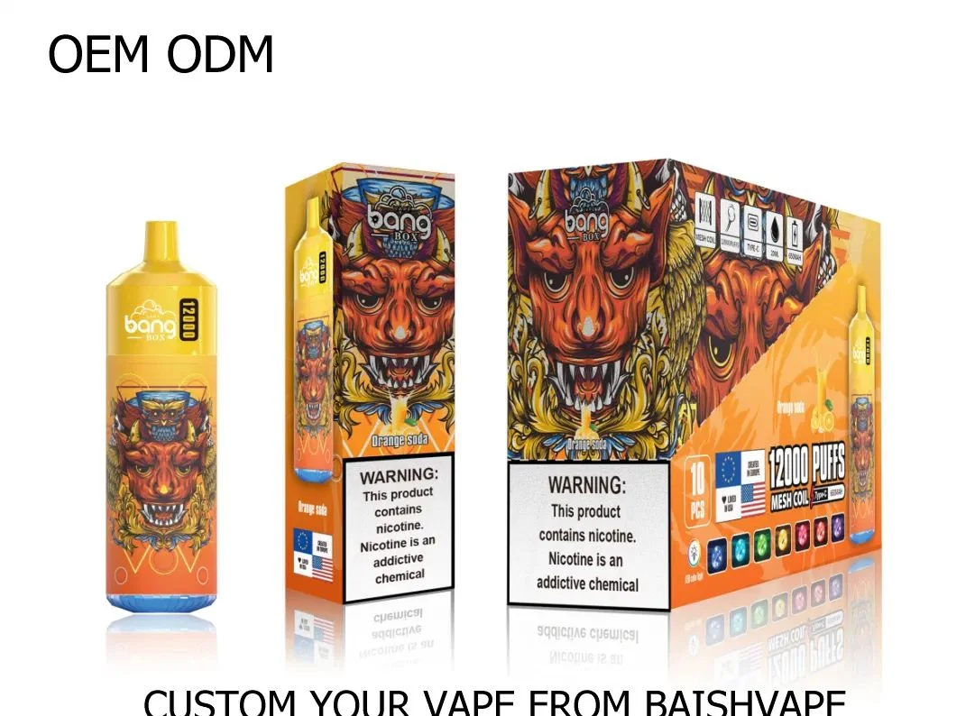 A medida Zbood Ti 7000 BC5000 Bobina de malla electrónica IGBT Cig Bang Box 12K 12000 Puff Vape desechables