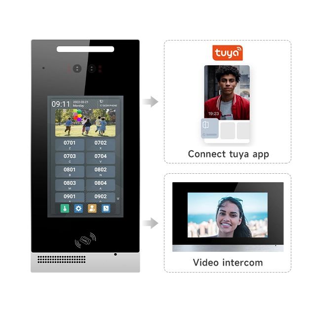 Nouvelle interface utilisateur de la porte de la conception Bell intercom vidéo d'accueil de la porte de sécurité du système de téléphone