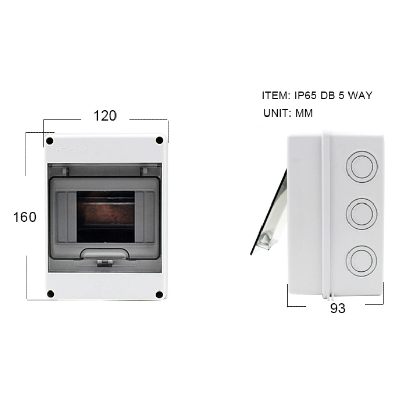 High quality/High cost performance  Wall Surface Mount MCB Electric Waterproof 5 Way Distribution Box