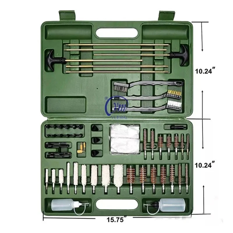 OEM Accessories Gun Cleaning Kit Supplies Universal 59 Pieces Brass Brush Kit Plastic Box