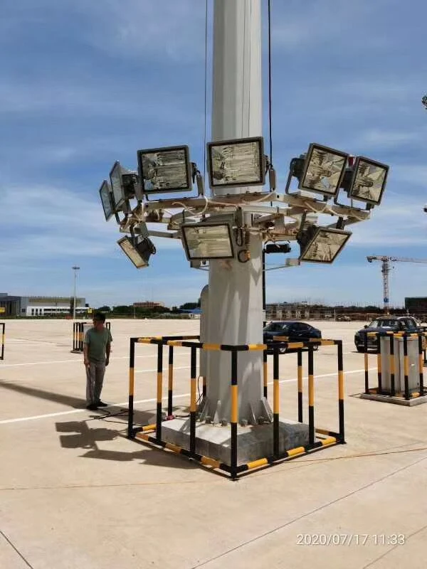 IP66 de 45m al aire libre de 2000W de sodio de alta presión de las luces del mástil de alta para estadios.