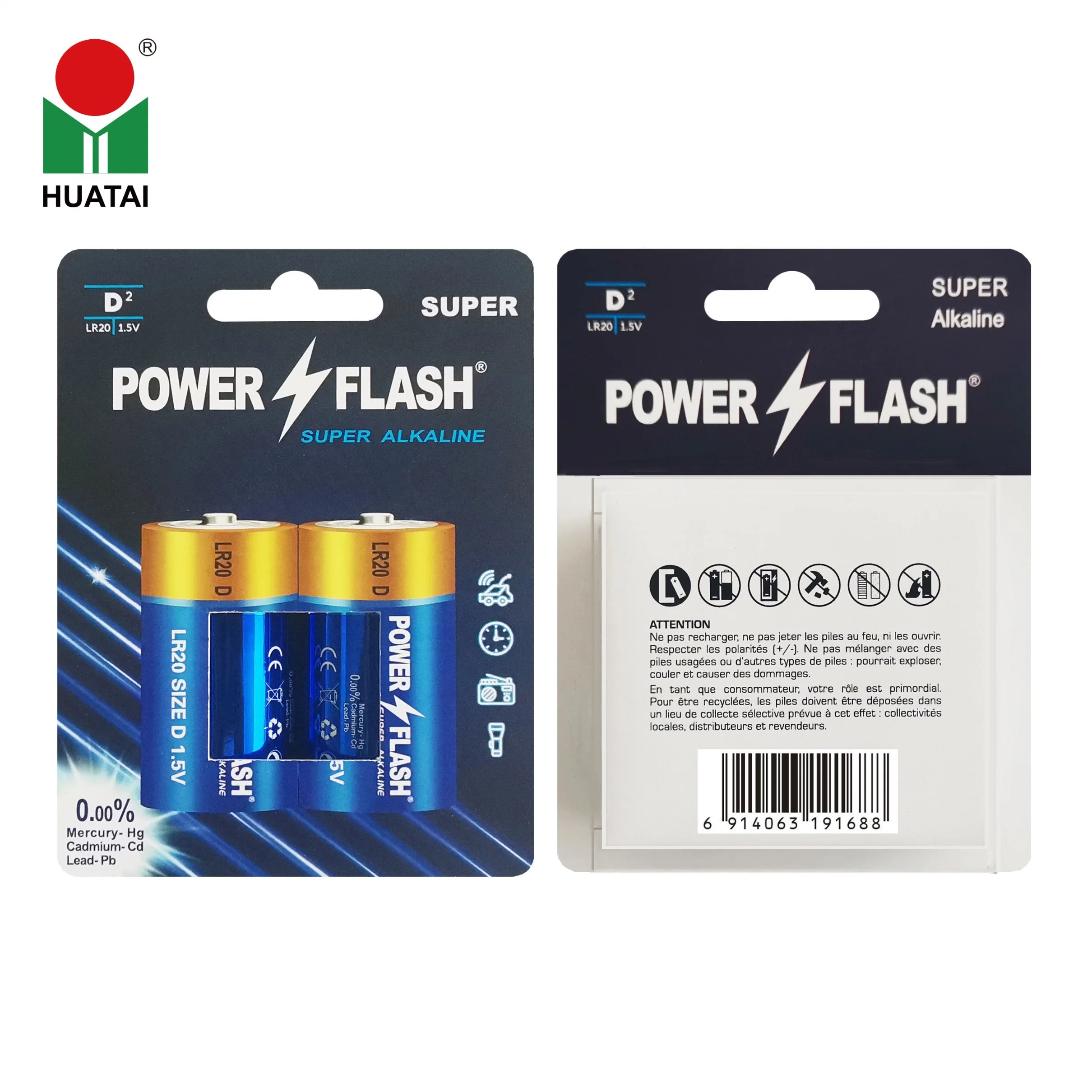 100% Paper Blister Card Super Alkaline Batteries AA, AAA, D, C, 9V