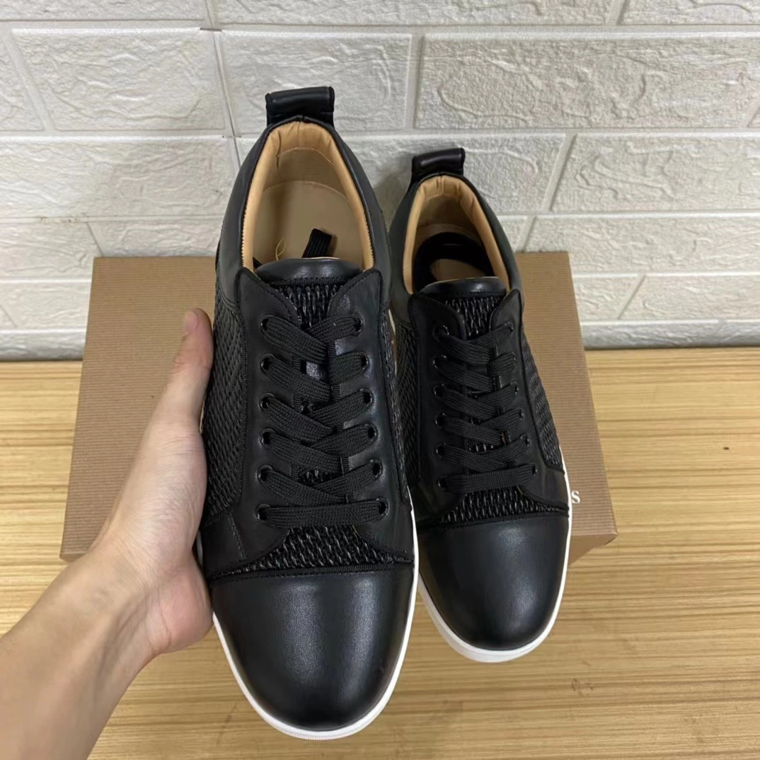 Designer Red Bottom Low-Top Sneaker Patchwork Leather Casual Shoes