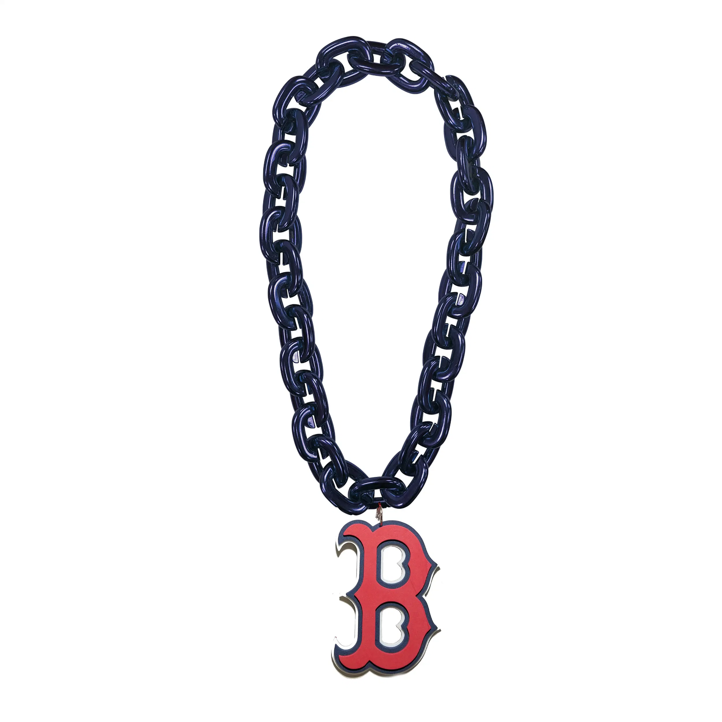 Collar de cadena personalizado Fútbol Equipo de béisbol Big Chain Sports EVA Collar de cadena de abanico Collar de plata Oro Negro Colgante cadenas de ventilador