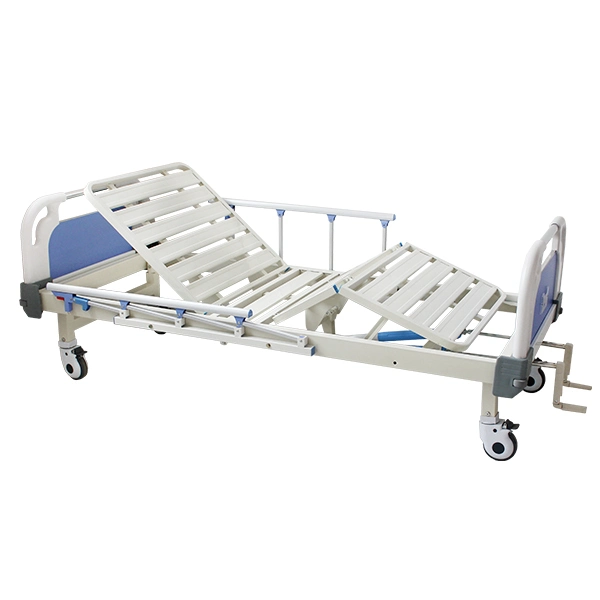 Factory Supply Kinds of Manual Two Function Patient Medical Clinic Hospital Bed