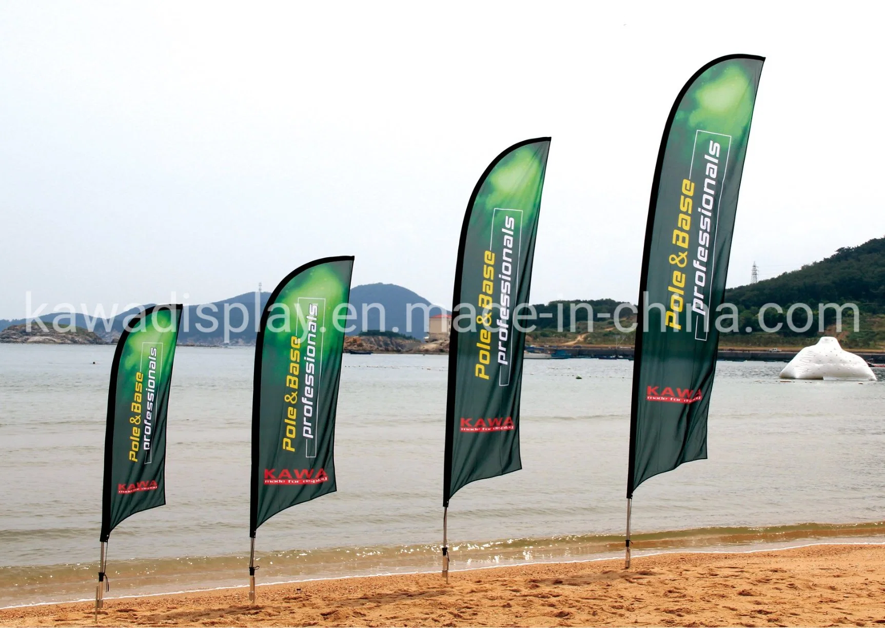 Feder Flagge Werbe-Nutzung Werbeausstellung Event Im Freien Flying Beach Flag Banner Tropfenflagge mit Kreuzfuß