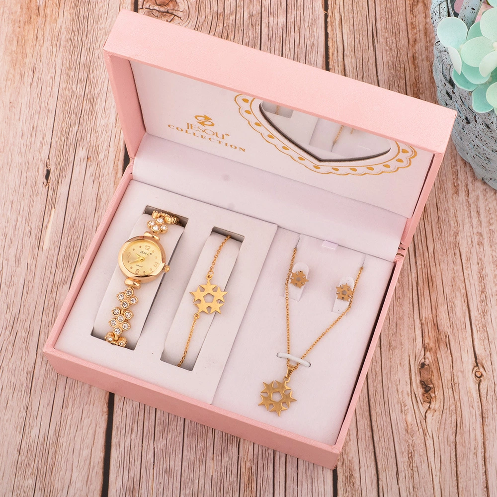 La fête des Mères personnalisé Gift Set avec Papillon Ensemble de bijoux en métal et regarder