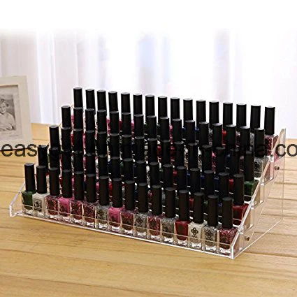 Acrylic 5 Layer Nail Polish Rack Tabletop Display Stand Holds up 65 Bottles 5 Lipstick Tier Holder Esg10426