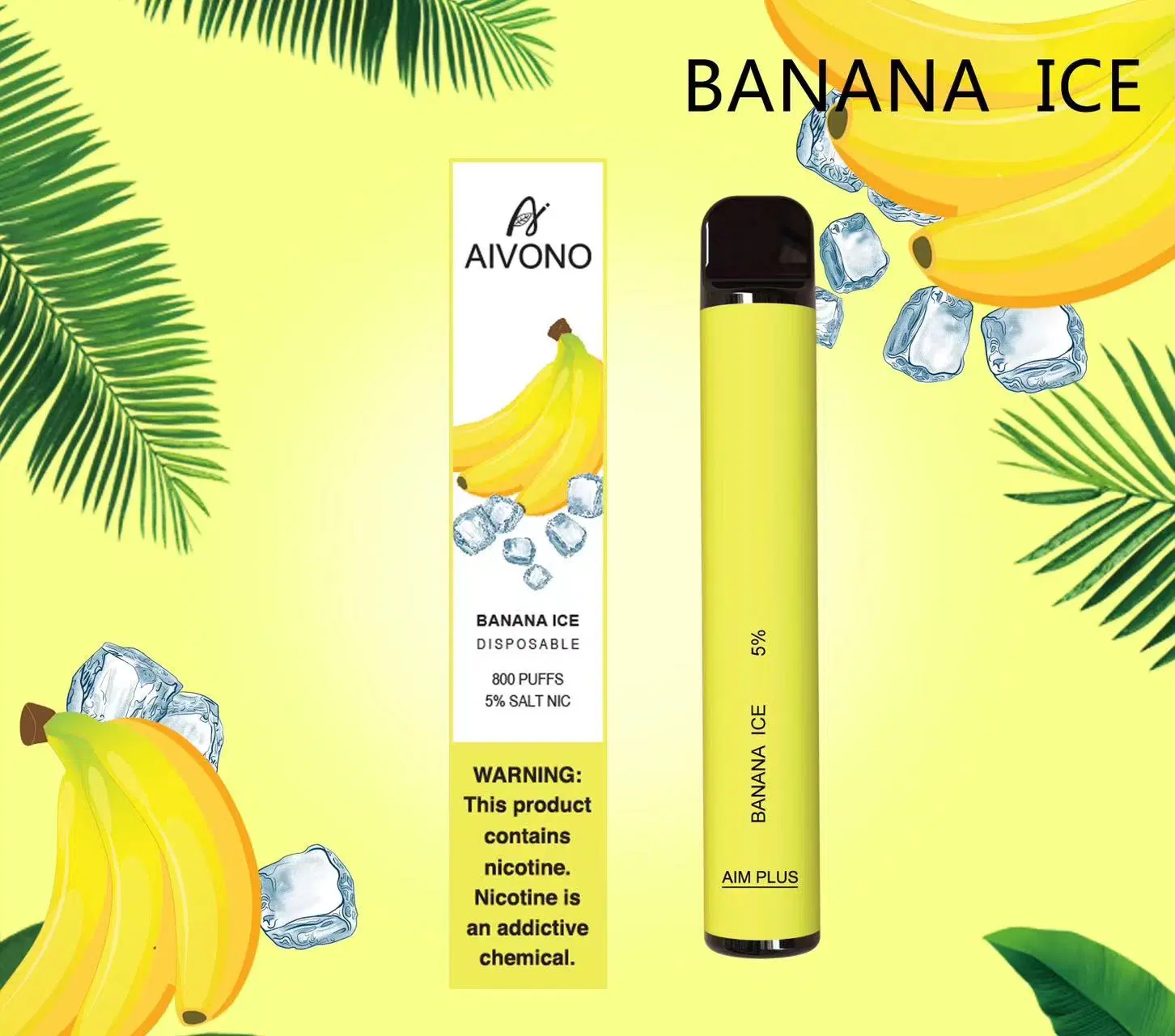 Fábrica de Vaporizer Pen Puff Plus 800puffs AIM Plus 800puffs 32flavors 650mA OEM Frutas sabor vape Atomizer genuino