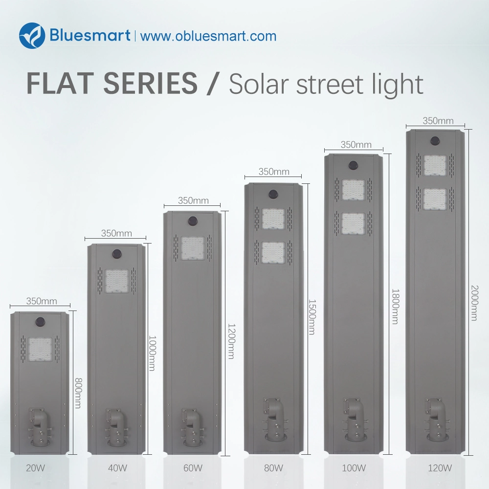 60W Outdoor Integrated Solar LED Street Light with LiFePO4 Battery