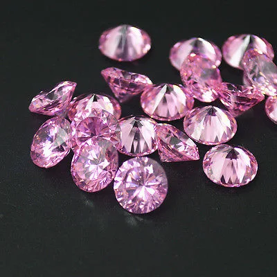 Al por mayor Rund máquina Corte cúbico Zirconia Piedra Rosa Piedra para Joyería