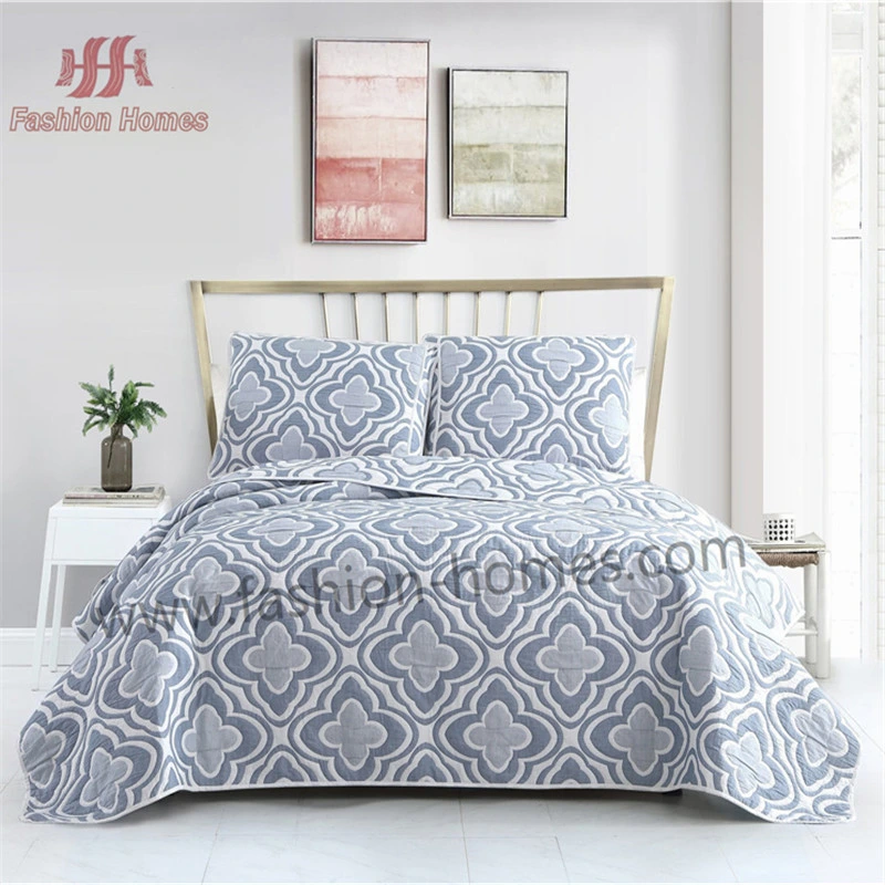 3 Pieces 100% Polyester Jacquard Quilt and Home Textile for Use