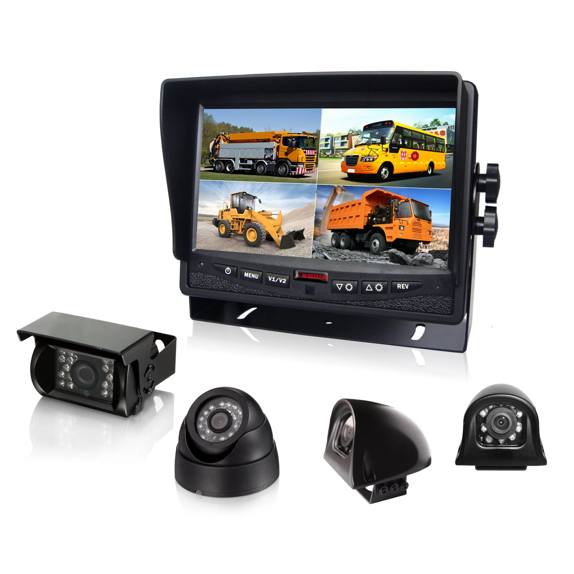 7inch Rear View Backup Quad Car LCD Monitor