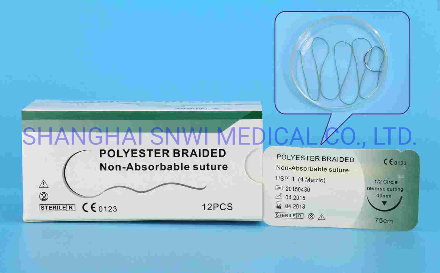 OEM Sterile Surgical Suture for Veterinary Clinic Use Vicryl PGA Pdo Silk Nylon Catgut