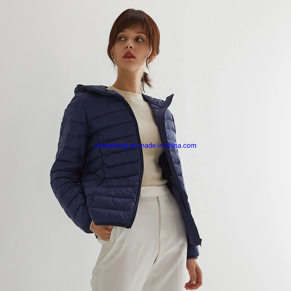 Women Down Parkas 90% White Duck Down Ultra Light Jacket Winter Outwear Hooded Coat Jacket