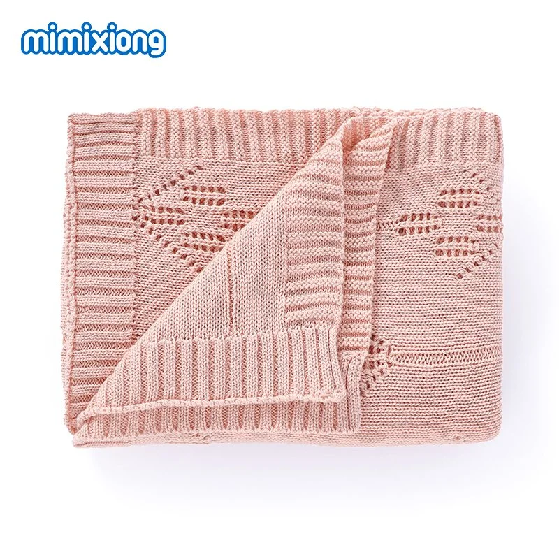 Mimixiong Home Pattern Baby Knitted Throw Blanket Travel and Hospital Blanket