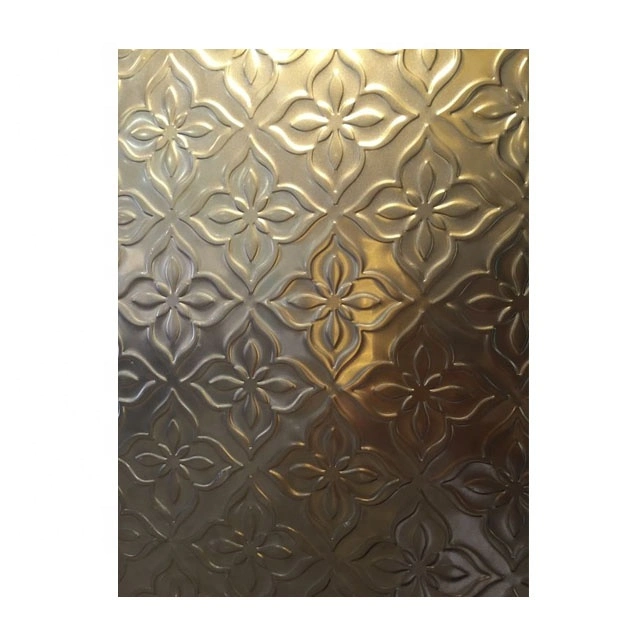 Decorative Stainless Steel Wall Panel Decor 304 Stamping Embossed Stainless Steel Sheet Plate