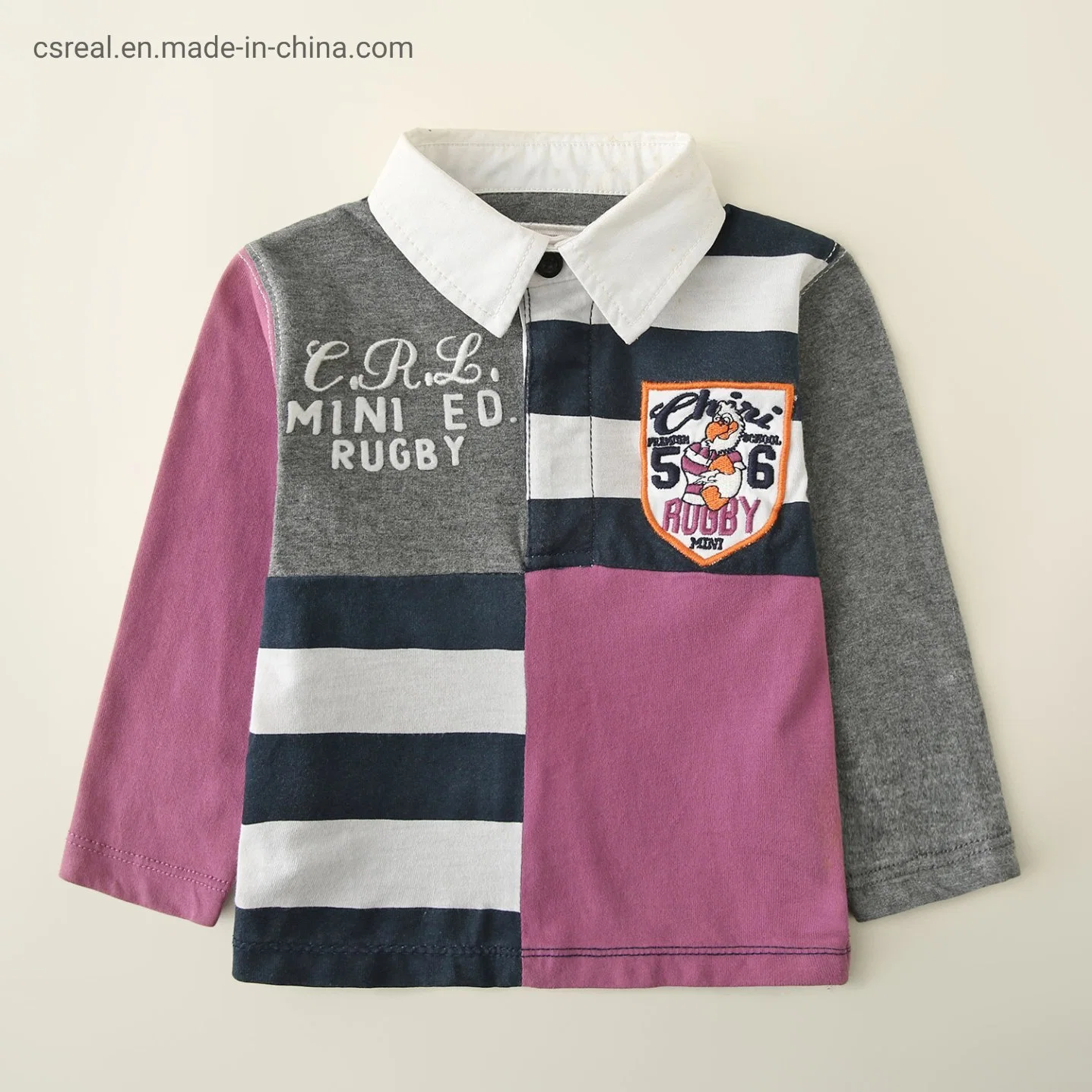 Children Clothes Boy Kids Knitted Cotton Shirt Wear with Emb